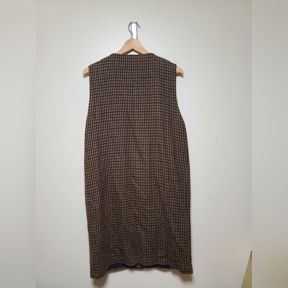 Vintage Sag Harbor Sleeveless Midi Dress – Houndstooth Wool Blend – Size 10 – - Picture 3 of 5